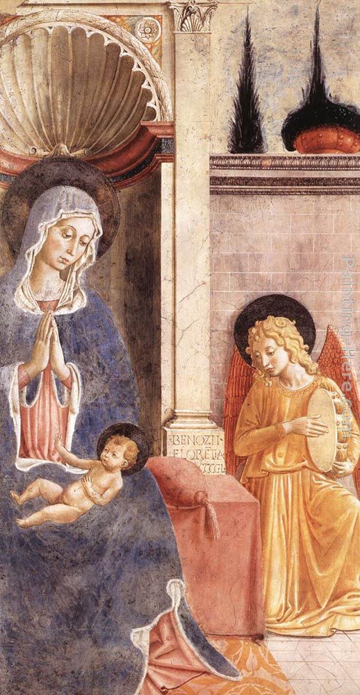 Madonna and Child painting - Benozzo di Lese di Sandro Gozzoli Madonna and Child art painting